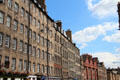 Heritage buildings spanning Royal Mile from Milnes court to Wardrop's Court. Edinburgh, Scotland.