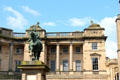 Former Scottish Parliament Hall with Equestrian statue of Charles II. Edinburgh, Scotland.