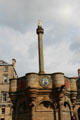 Market cross topped by unicorn beside St. Giles Cathedral. Edinburgh, Scotland