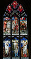 Pre-Raphaelite memorial stained glass window by Sir Edward Burne-Jones made by William Morris at St Giles Cathedral. Edinburgh, Scotland.