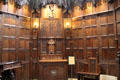 Wood panels & alter in Order of the Thistle Chapel at St Giles Cathedral. Edinburgh, Scotland.