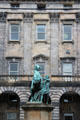 Alexander Taming Bucephalus statue by John Steell in courtyard of Edinburgh's City Chambers. Edinburgh, Scotland.