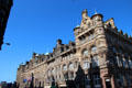 Scots Renaissance architecture of Scotsman block on Royal Mile at North Bridge. Edinburgh, Scotland.