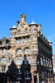 Scots Renaissance architecture of Scotsman block on Royal Mile. Edinburgh, Scotland.