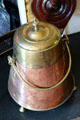 Copper & brass coal bucket at Georgian House museum. Edinburgh, Scotland.