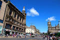 Princes Street with former Forsyth's department store & Balmoral Hotel tower. Edinburgh, Scotland.