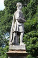 Allan Ramsay Monument by Sir John Steell in Princes Street Gardens. Edinburgh, Scotland.