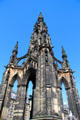 Gothic structure of Scott Monument. Edinburgh, Scotland