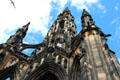 Gothic spires of Scott Monument. Edinburgh, Scotland.
