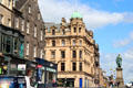 Frederick Street with William Pitt statue 1833 by Sir Francis Chantrey. Edinburgh, Scotland.
