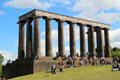 National Monument in form of Greek Temple on Calton Hill. Edinburgh, Scotland