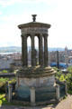 Dugald Stewart's neo-Greek circular monument. Edinburgh, Scotland.