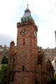 Clock town of Well Court in Dean Village. Edinburgh, Scotland.