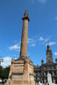 Walter Scott Memorial Column by David Rhind with statue by John Greenshields in George Square. Glasgow, Scotland.