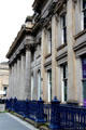 North facade of Gallery of Modern Art with elaborate iron railing. Glasgow, Scotland.