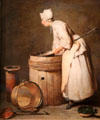 Scullery Maid painting by Jean-Siméon Chardin at Hunterian Art Gallery. Glasgow, Scotland.