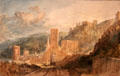 Bacharach & Burg Stahleck watercolor by Joseph Mallord William Turner at Hunterian Art Gallery. Glasgow, Scotland.