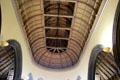 Beamed arched ceiling of central gallery at Hunterian Museum. Glasgow, Scotland.