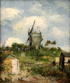 Blute-Fin Windmill, Montmartre painting by Vincent van Gogh at Kelvingrove Art Gallery. Glasgow, Scotland.