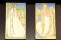 Margaret Macdonald-style panels created by D. & J. Vaughan on dining room walls at House for an Art Lover. Glasgow, Scotland.
