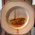 Empire Exhibition souvenir ceramic plate with North Cascade & Tower in Heritage Centre in Bellahouston Park. Glasgow, Scotland.