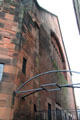 Iron work with embedded square at Mackintosh Church. Glasgow, Scotland.