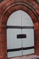 Gothic doorway at Mackintosh Church. Glasgow, Scotland.