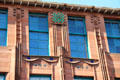 Mackintosh signature designs on rear facade at Scotland Street School. Glasgow, Scotland.
