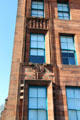 Mackintosh designed details on rear facade at Scotland Street School. Glasgow, Scotland.