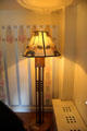 Floor lamp with Mackintosh themes in drawing room at Hill House. Helensburgh, Scotland.
