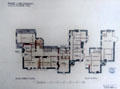Hill House first floor plan drawing by C.R. Mackintosh at Hill House. Helensburgh, Scotland.