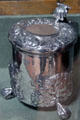 Sterling silver cylindrical peg tankard made in Edinburgh at Pollok House. Glasgow, Scotland.