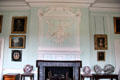 Drawing room fireplace area with stucco work by Thomas Clayton after Parisian pattern book at Pollok House. Glasgow, Scotland.
