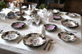 China table setting in at Holmwood. Glasgow, Scotland.