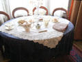 Dining table at Tenement House museum. Glasgow, Scotland.