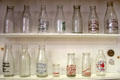 Milk bottles at National Museum of Rural Life. Kittochside, Scotland.
