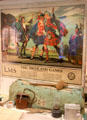 Highland Games poster by LMS railway at National Museum of Rural Life. Kittochside, Scotland