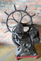 Blacksmith's ring bender to make iron tires for wooden cartwheels at National Museum of Rural Life. Kittochside, Scotland.