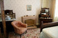 Master bedroom in Reid farmhouse at National Museum of Rural Life. Kittochside, Scotland.