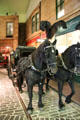 Horse drawn hearse at Riverside Museum. Glasgow, Scotland.