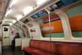 Glasgow Subway car interior. Glasgow, Scotland.