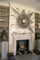 Collection of arms around fireplace design by Robert Adam in Armory at Culzean Castle. Maybole, Scotland.
