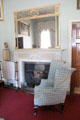 Lady Ailsa's dressing room with fireplace & mirror by Robert Adam at Culzean Castle. Maybole, Scotland.