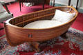 Cradle in shape of boat made by model makers at Ailsa Shipbuilders in Lady Ailsa's dressing room at Culzean Castle. Maybole, Scotland.