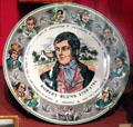 Burns porcelain plate by Royal Doulton at Robert Burns Birthplace Museum. Alloway, Scotland.