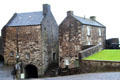 Rubble stone buildings on battlement of Stirling Castle. Stirling, Scotland.