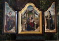 Painted Altarpiece in Queen's Bedchamber recreated in Palace of Stirling Castle. Stirling, Scotland.