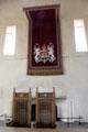 Royal thrones in Great Hall at Stirling Castle. Stirling, Scotland.
