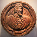 Roman emperor, possibly Marcus Aurelius, replica carving in Stirling Castle Palace gallery. Stirling, Scotland.