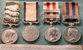 Crimean, India & other Medals of William Duguid at Stirling Castle Regimental Museum. Stirling, Scotland.